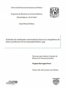 Actitudes de estudiantes universitarios hacia sus compañeros de clase y profesores de la comunidad lésbico gay.